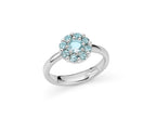 MILUNA | Anello in argento e Gemma del Cielo a fiore | LID3850