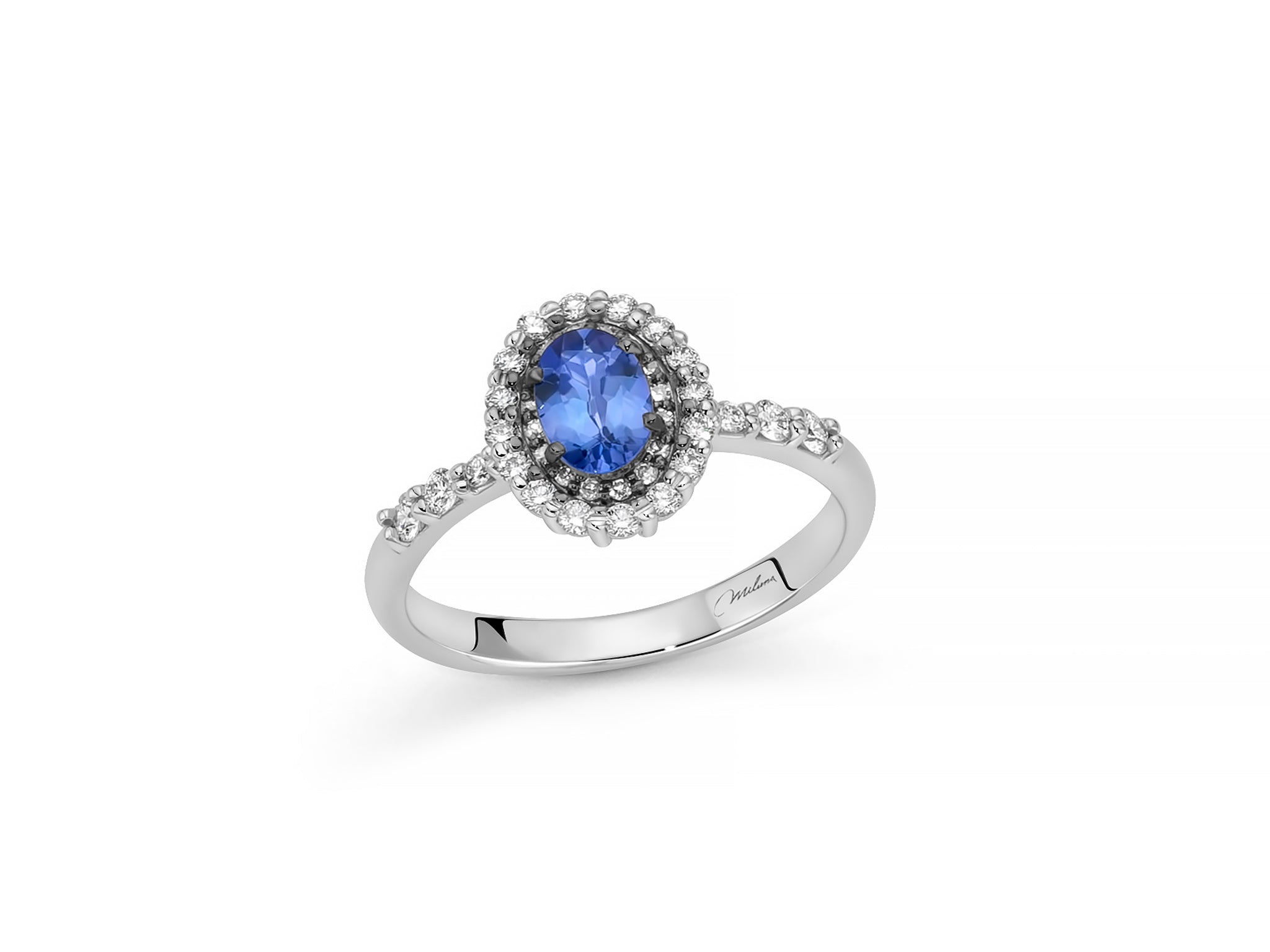 MILUNA | Anello Tanzanite con contorno brill | LID4061