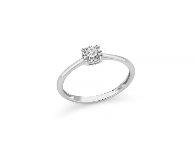 MILUNA | Anello con diamanti incastonati in oro bianco 375 | LID4141X