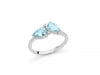 MILUNA | Anello con acquemarine taglio goccia e diamanti | LID4149