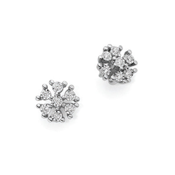 DONNAORO | Orecchini Pavè brillanti oro bianco | LOF12718.005