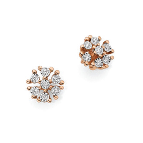 DONNAORO | Orecchini Pavè brillanti oro rosa | LOF12720.005