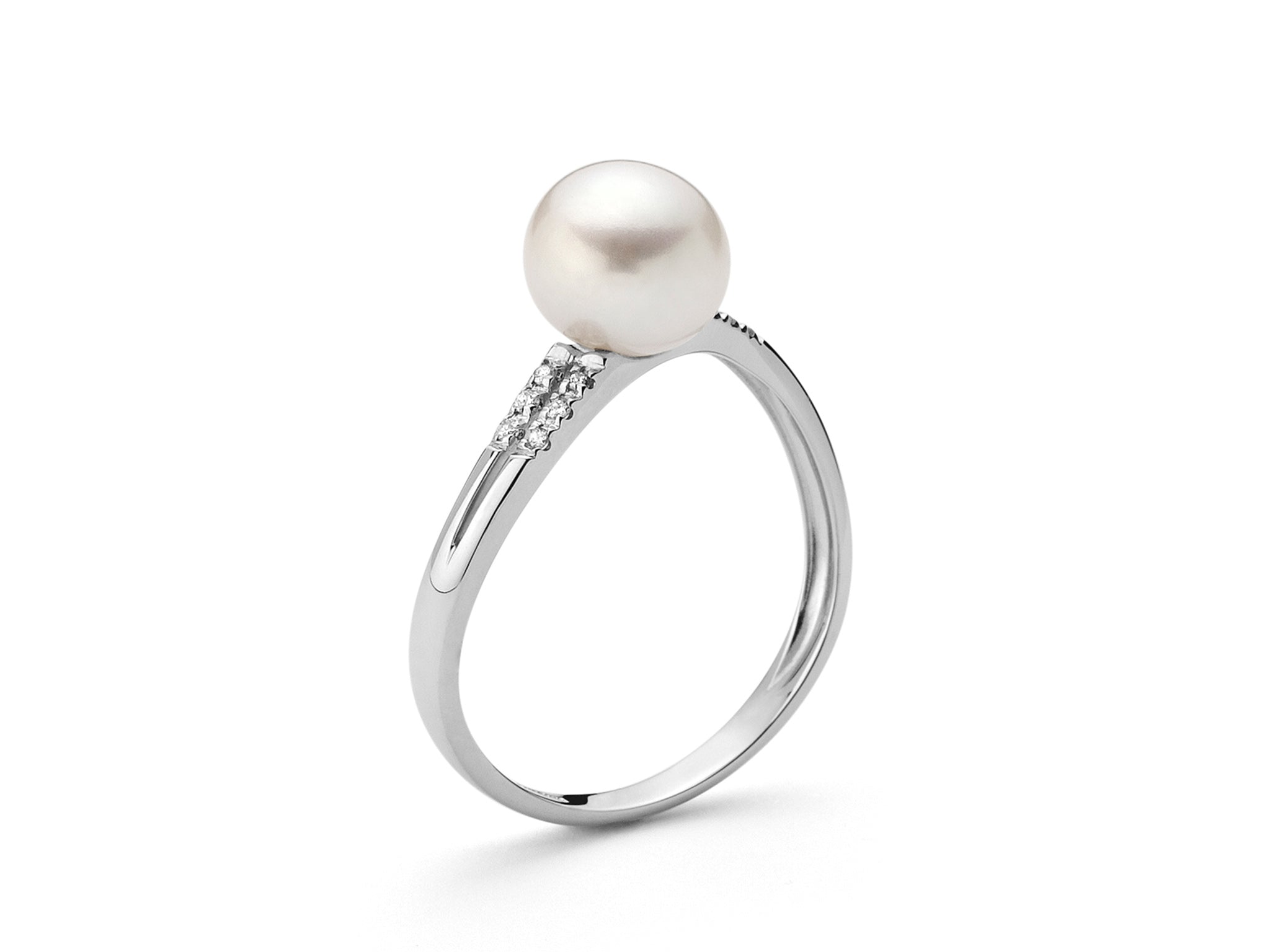 MILUNA | Anello in oro e diamanti con perla Oriente | PLI1597