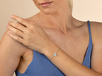MILUNA | Bracciale con Gemma del Cielo a cuore piccolo e topazi bianchi in argento | BRD1252