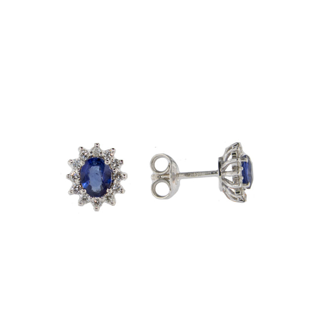 LuxGioielli | Orecchini in oro con Zaffiri e diamanti | ORLK03030