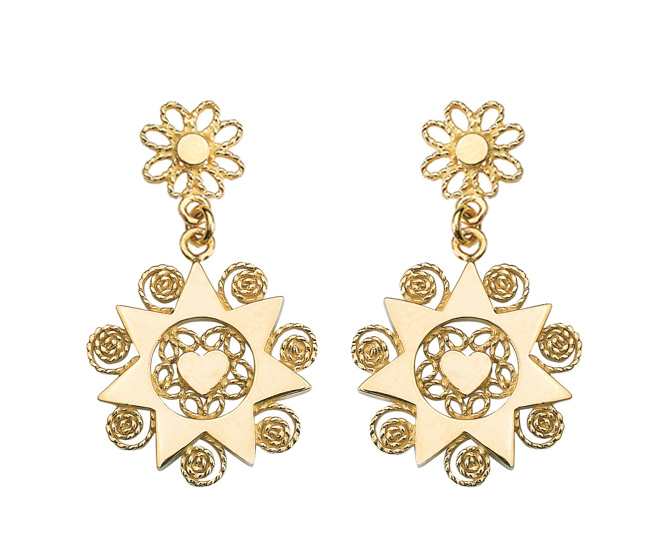 PRESENTOSA | Orecchini Argento Dorato 925‰ diam. 1,3 cm | OR P46G