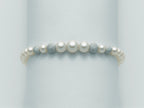 MILUNA | Bracciale di perle Oriente a scalare con sfere in oro bianco diamantate | PBR1771V