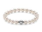 MILUNA | Bracciale di Perle Akoya 19 cm con chiusura in oro bianco e diamanti | PBR2925