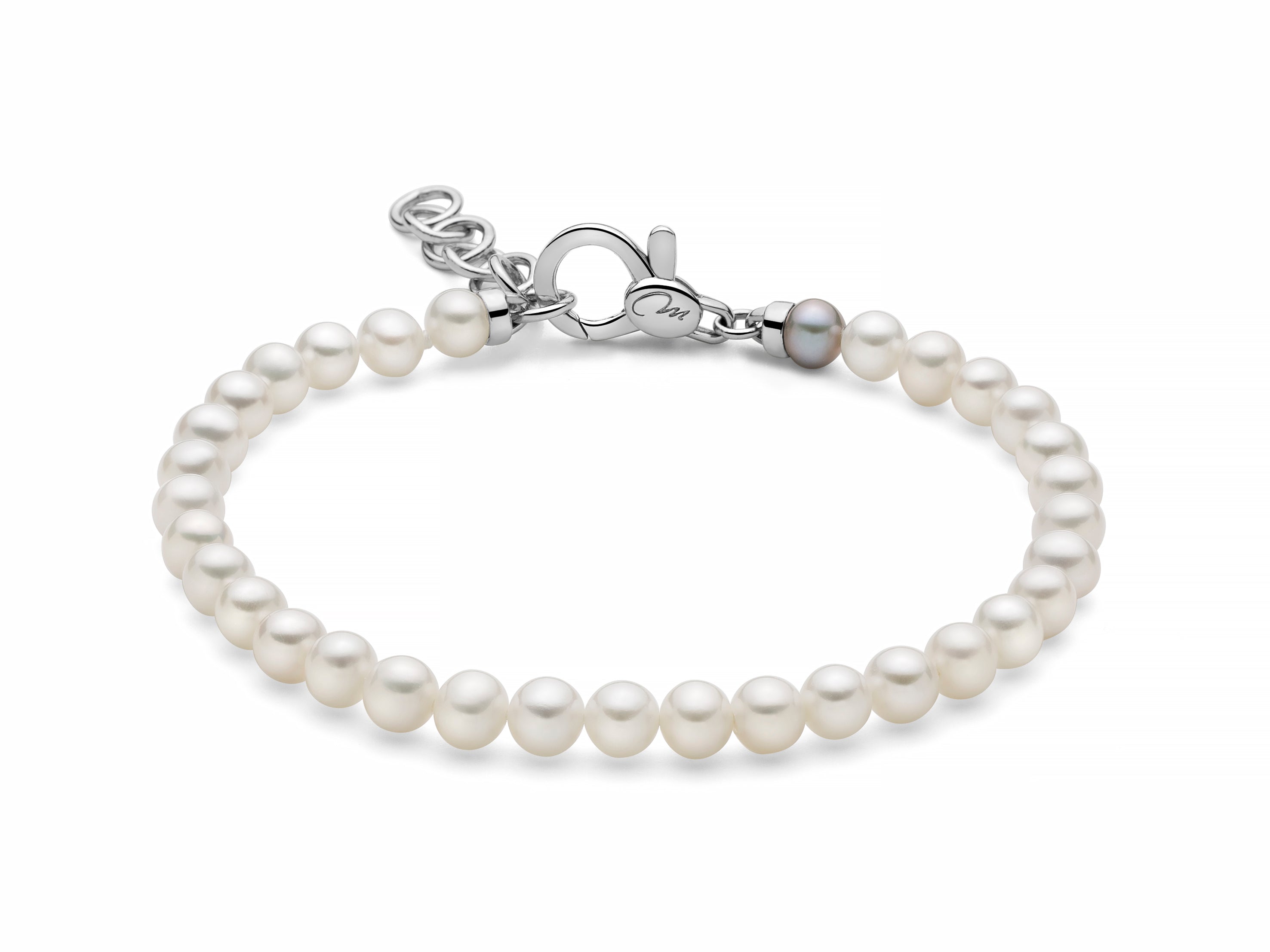 MILUNA UOMO | Bracciale con perle bianche piccolo | PBR3469