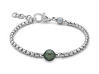 MILUNA UOMO | Bracciale in argento e perla Tahiti | PBR3497T