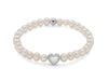 MILUNA | Bracciale di perle Oriente con elastico e dettaglio cuore in argento | PBR3505-TPZ