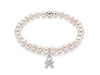 MILUNA | Bracciale di perle Oriente con elastico e dettaglio bimbo in argento | PBR3584