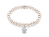MILUNA | Bracciale di perle Oriente con elastico e dettaglio angelo in argento | PBR3586