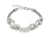 MILUNA | Bracciale in argento a tre fili con perle Oriente | PBR3615