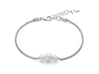 MILUNA | Bracciale in argento e tre perle Oriente | PBR3616