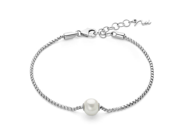 MILUNA | Bracciale in argento e perla Oriente passante | PBR3643B