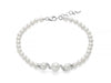 MILUNA | Bracciale di perle Eclissi con sinuosa lavorazione centrale in argento e topazi | PBR3798