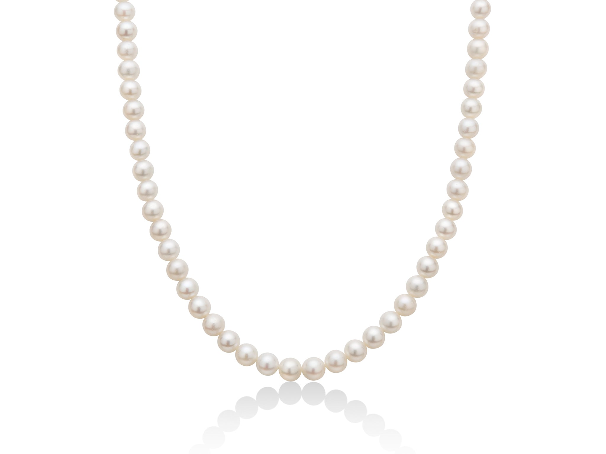 MILUNA | Filo di perle Oriente 40 cm con chiusura in oro bianco | PCL