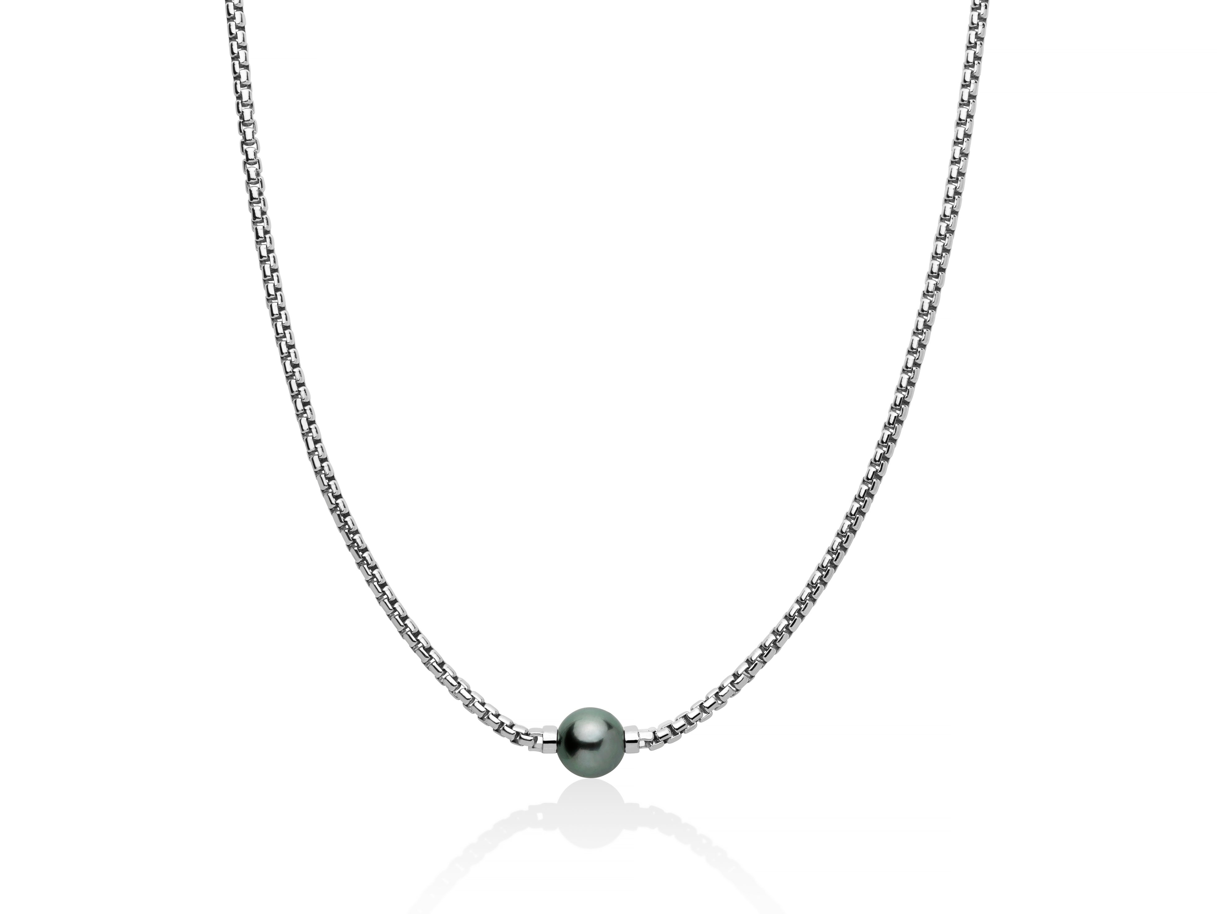 MILUNA UOMO | Collana in argento e perla Tahiti | PCL6449T