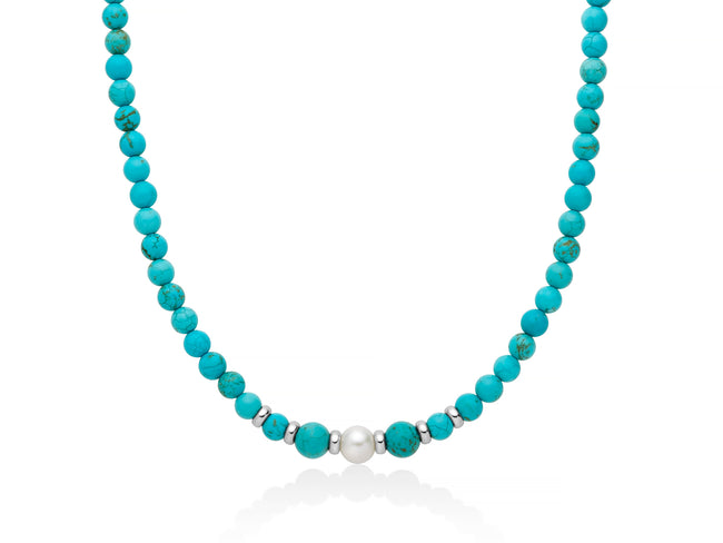 MILUNA | Collana argento perle e aulite | PCL6521