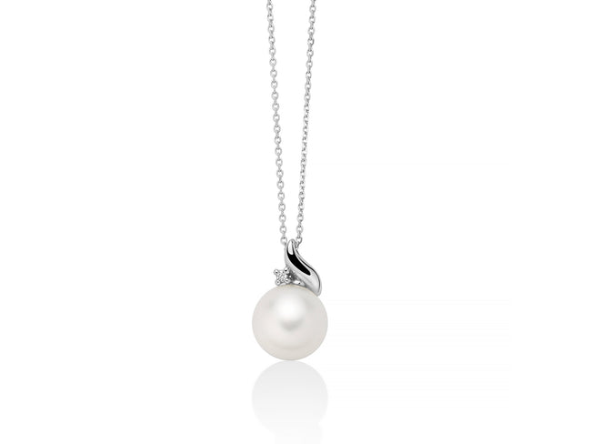 MILUNA | Collana Oro Perla e Diamanti | PCL6556