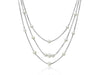MILUNA | Collana in argento a tre fili con perle Oriente | PCL6626