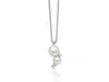 MILUNA | Collana Andromeda con pendente di due perle Oriente e topazi bianchi | PCL6795
