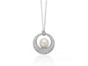 MILUNA | Collier Venere con pendente in argento, perla Oriente e pavé di topazi bianchi | PCL6870
