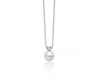 MILUNA | Collana Eva in argento con perla Oriente 6,5-7 mm illuminata da un topazio bianco | PCL6884