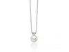 MILUNA | Collana Eva in argento con perla Oriente 6,5-7 mm illuminata da un topazio bianco | PCL6884