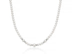 MILUNA | Collana di perle Oriente collezione Venere con sei boule in argento e topazi bianchi | PCL6898