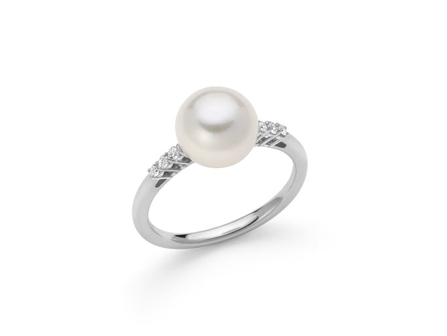 MILUNA | Anello Perla e Diamanti | PLI1659