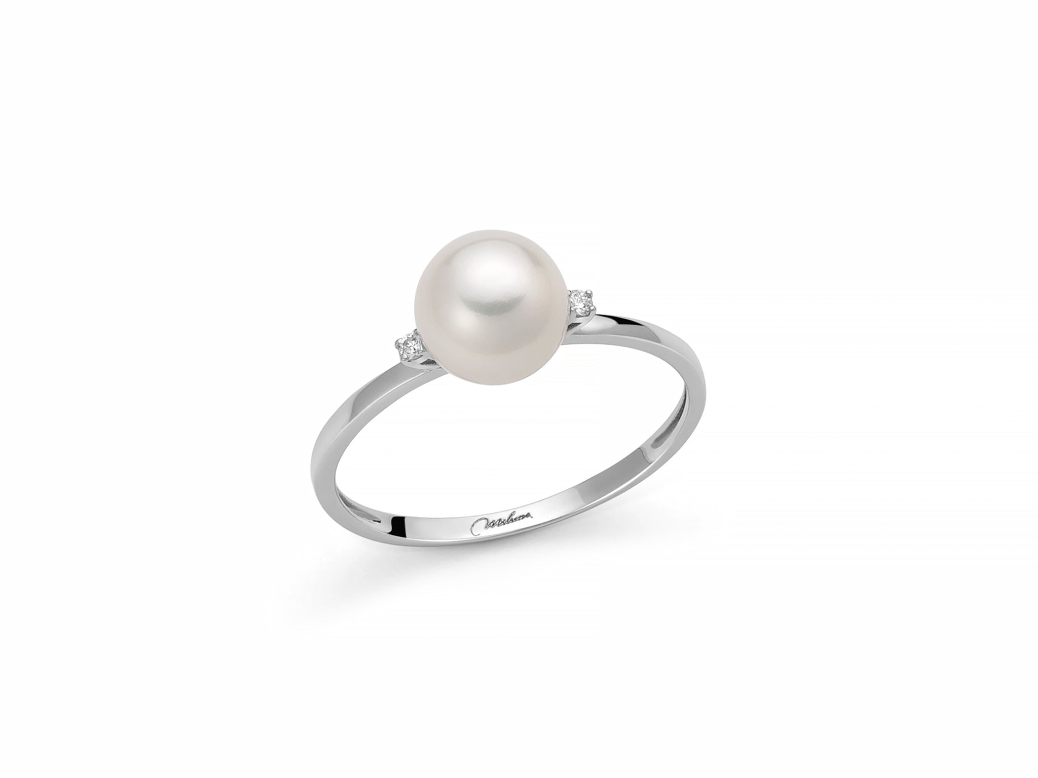 MILUNA | Anello Oro Perla E Diamanti | PLI1666