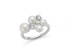 MILUNA | Anello Andromeda con quattro perle Oriente e topazi bianchi | PLI1740M16