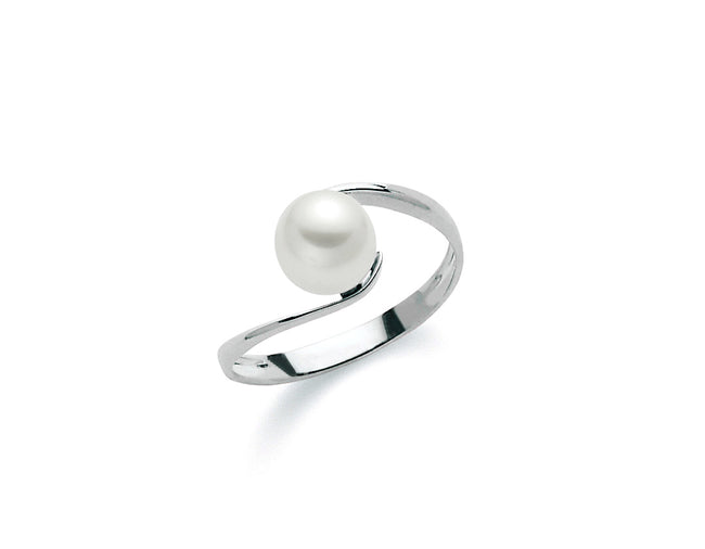 MILUNA | Anello Perla in Oro bianco | PLI323-B