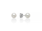 MILUNA | Orecchini di perle gemelle Oriente in oro bianco 375 | PPL