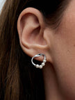 PANDORA ESSENCE | Orecchini Linea Sinuosa Circolare con Perle d'Acqua Dolce Coltivate | 293276C01