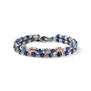 MARIA CRISTINA STERLING | BRACCIALE UOMO COLLEZIONE SIENA ARGENTO E SODALITE DUE GIRI | G4025/39