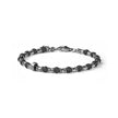 MARIA CRISTINA STERLING | BRACCIALE UOMO COLLEZIONE SNAKE ARGENTO E PERLE DI LAVA ALTERNATE | G2875