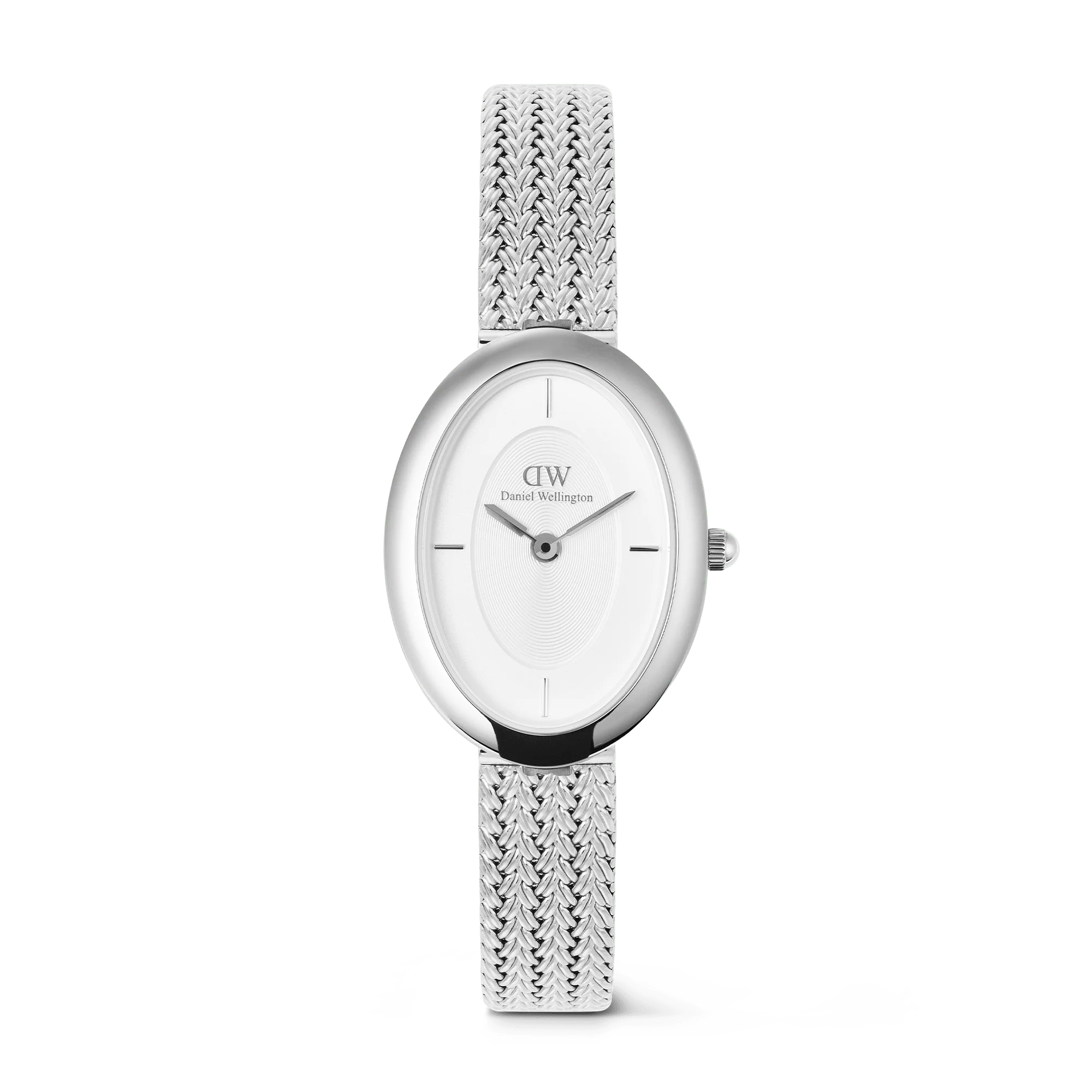 DANIEL WELLINGTON | Juliette Braided Mesh White Sunray Silver 20x26mm | DW00100884