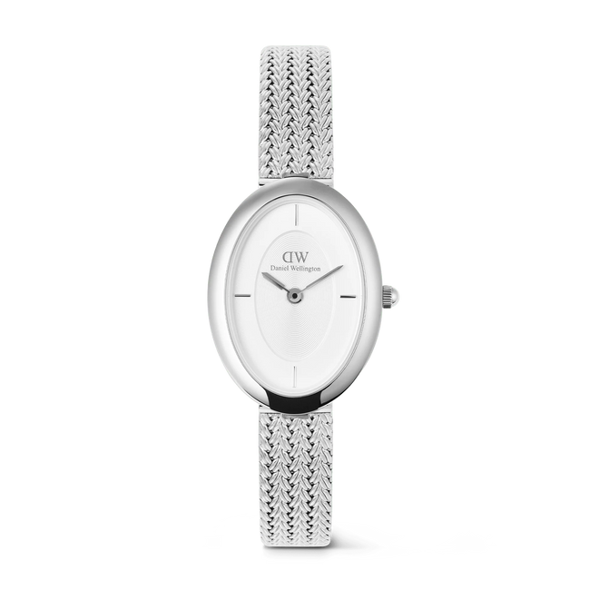 DANIEL WELLINGTON | Juliette Braided Mesh White Sunray Silver 20x26mm | DW00100884