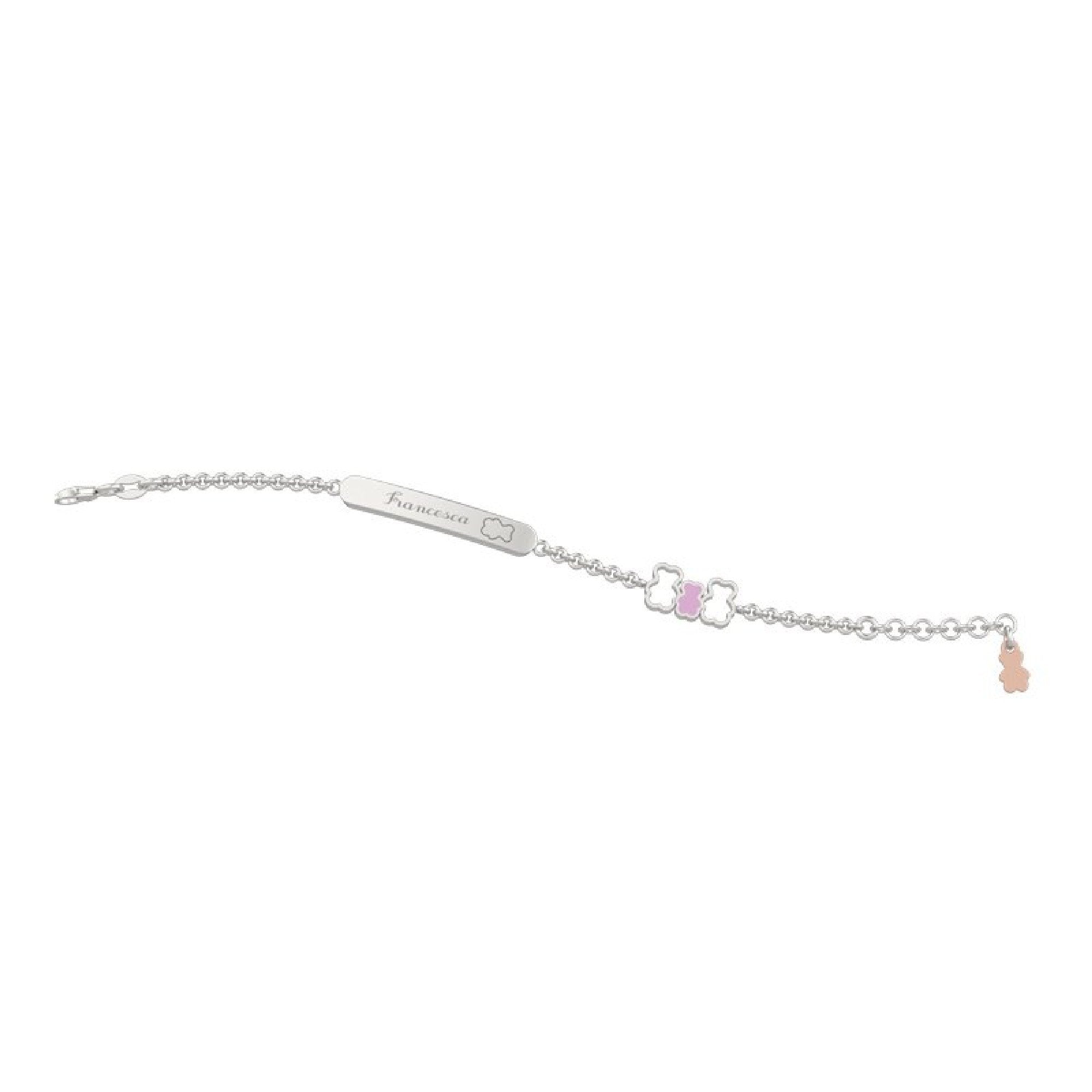 NANAN | Bracciale Con Targhetta Famiglia Arg 925 | NAN0068