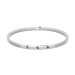Zancan | Insignia 925 Bracciale in argento con targa e pietre nere | EXB728
