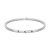 Zancan | Insignia 925 Bracciale in argento con targa e pietre nere | EXB728