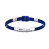 Zancan | Regata Bracciale in kevlar con nodo nautico e viti in oro rosa | EXB475MR-BL