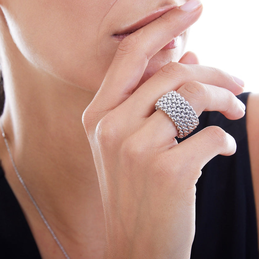 UNOAERRE | Anello in argento bianco Chicco | 5892