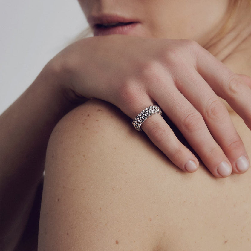 UNOAERRE | Anello in argento bianco Chicco | 6249