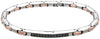 Zancan | Hi-Teck Bracciale in acciaio con pietre nere | EHB073