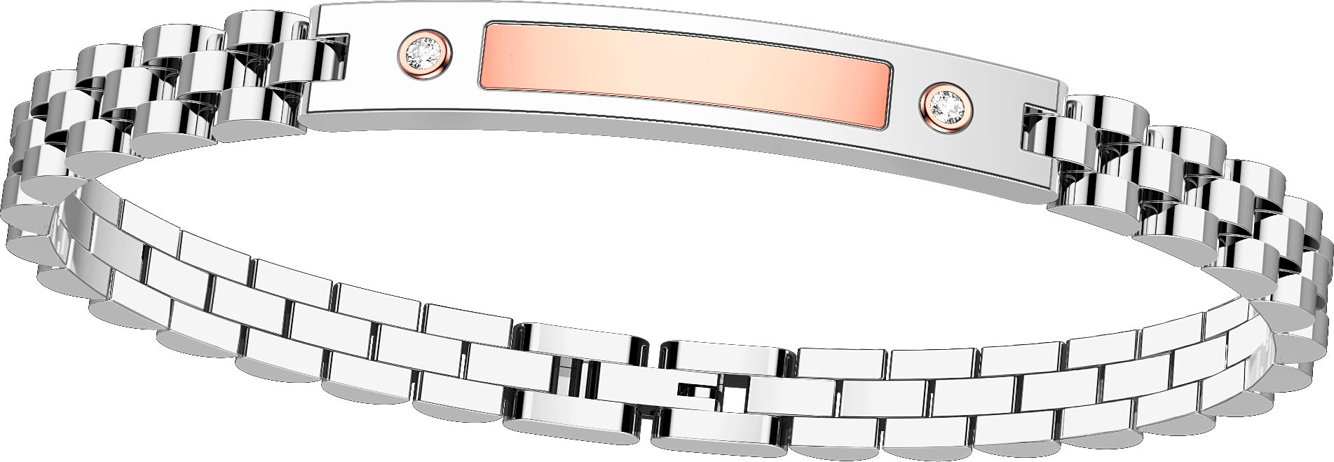 Zancan | Hi-Teck 1.0 Bracciale in acciaio con piastrina | EHB129-R