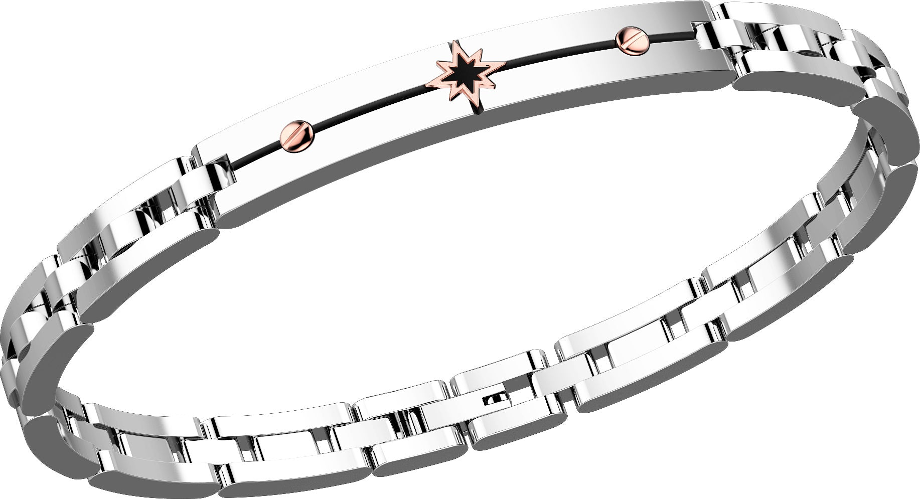 Zancan | Hi-Teck 1.0 Bracciale in acciaio con rosa dei venti | EHB132-R